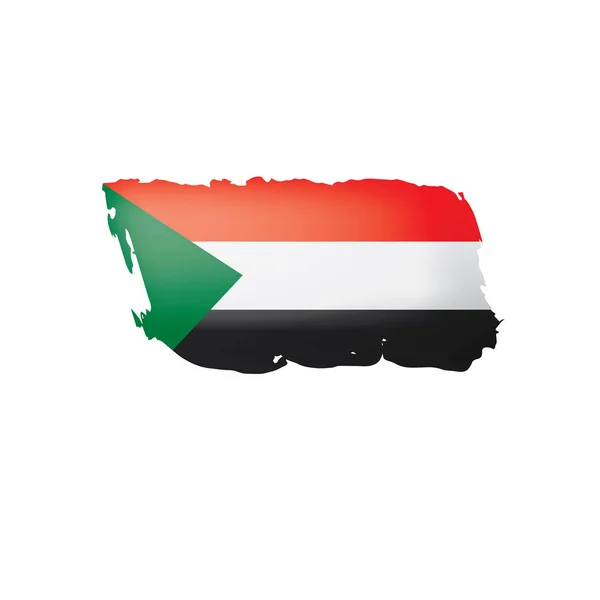 Σημαία του Σουδάν, εικονογράφηση διάνυσμα σε λευκό φόντο. — Διανυσματικό Αρχείο