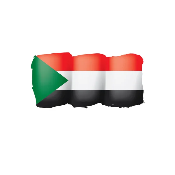Sudan flag, Vektordarstellung auf weißem Hintergrund. — Stockvektor