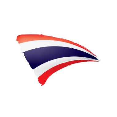Tayland bayrağı, beyaz bir arka plan üzerinde vektör çizim.