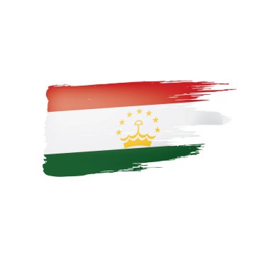 Tacikistan bayrağı, beyaz bir arka plan üzerinde vektör çizim.