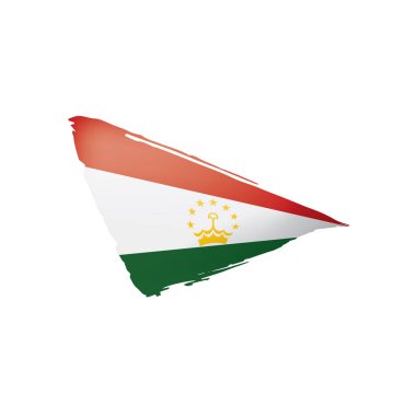 Tacikistan bayrağı, beyaz bir arka plan üzerinde vektör çizim.