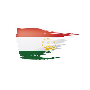 Tacikistan bayrağı, beyaz bir arka plan üzerinde vektör çizim.