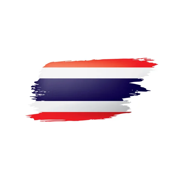 Thailändische Flagge, Vektorabbildung auf weißem Hintergrund. — Stockvektor