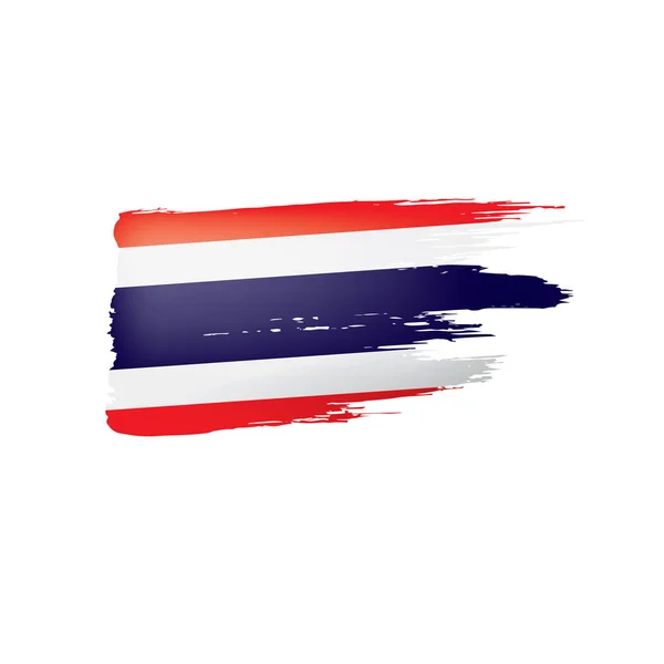 Drapeau Thaïlande, illustration vectorielle sur fond blanc . — Image vectorielle