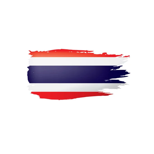 Thailändische Flagge, Vektorabbildung auf weißem Hintergrund. — Stockvektor