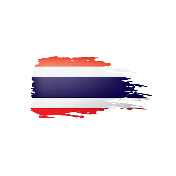 Thailändische Flagge, Vektorabbildung auf weißem Hintergrund. — Stockvektor