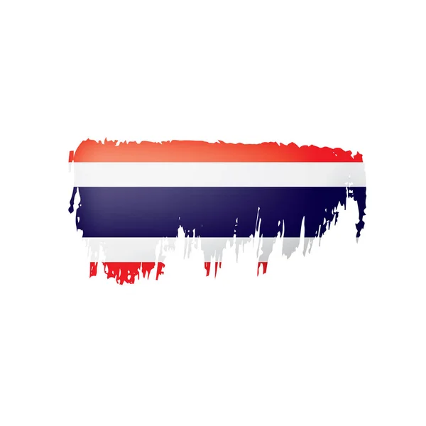 Vlag van Thailand, vectorillustratie op een witte achtergrond. — Stockvector