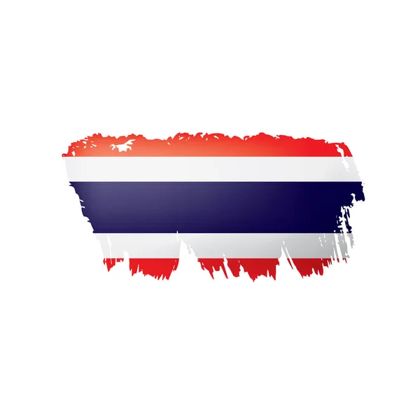 Drapeau Thaïlande, illustration vectorielle sur fond blanc . — Image vectorielle