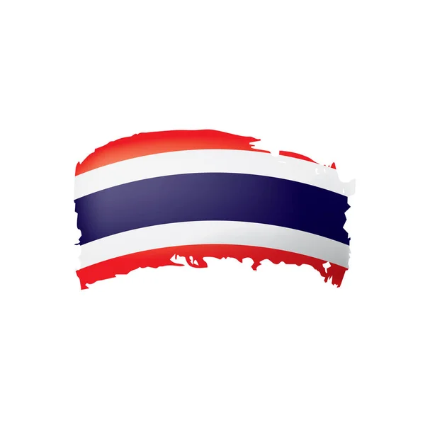 Drapeau Thaïlande, illustration vectorielle sur fond blanc . — Image vectorielle