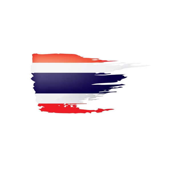 Flaga Tajlandii Wektor Ilustracja Białym Tle — Wektor stockowy