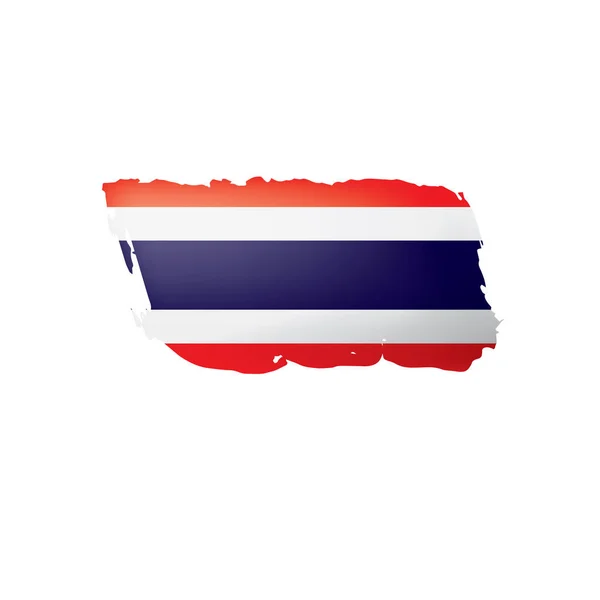 Drapeau Thaïlande, illustration vectorielle sur fond blanc . — Image vectorielle