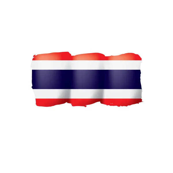 Thailand flagga, vektorillustration på vit bakgrund. — Stock vektor