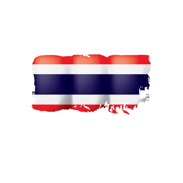 Thailand flagga, vektorillustration på vit bakgrund. — Stock vektor