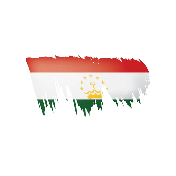 Tacikistan bayrağı, beyaz bir arka plan üzerinde vektör çizim. — Stok Vektör