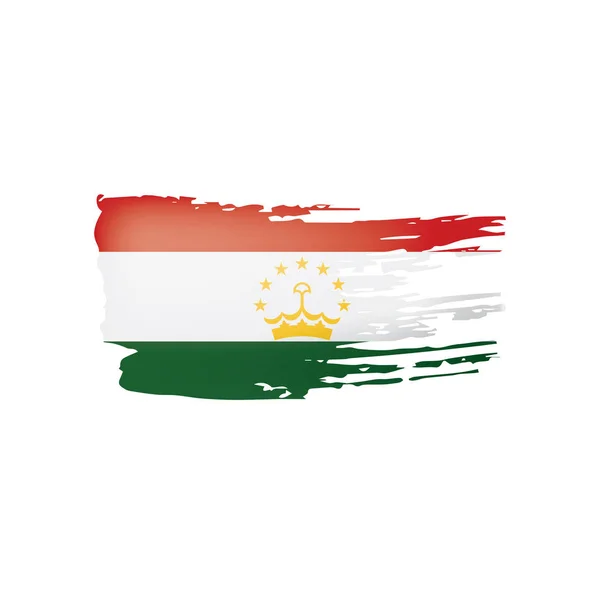 Tádžikistán vlajka, vektorové ilustrace na bílém pozadí. — Stockový vektor