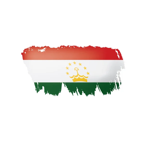 Tadschikistan Flagge, Vektorabbildung auf weißem Hintergrund. — Stockvektor