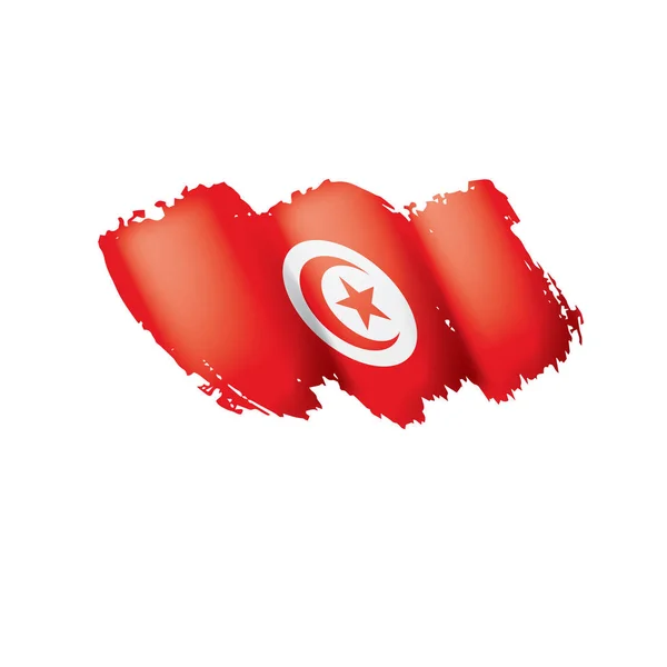 Tunísia bandeira, ilustração vetorial sobre um fundo branco . — Vetor de Stock