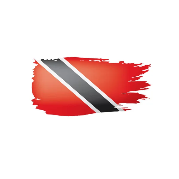 Trinidad en tobago vlag, vector illustratie op een witte achtergrond. — Stockvector