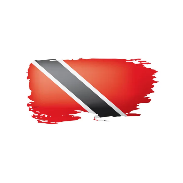 Trinidad ve Tobago bayrağı, beyaz arkaplanda vektör illüstrasyonu. — Stok Vektör