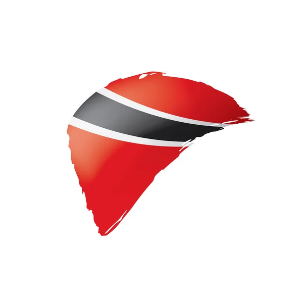 Bandiera trinidad e tobago, illustrazione vettoriale su sfondo bianco. — Vettoriale Stock