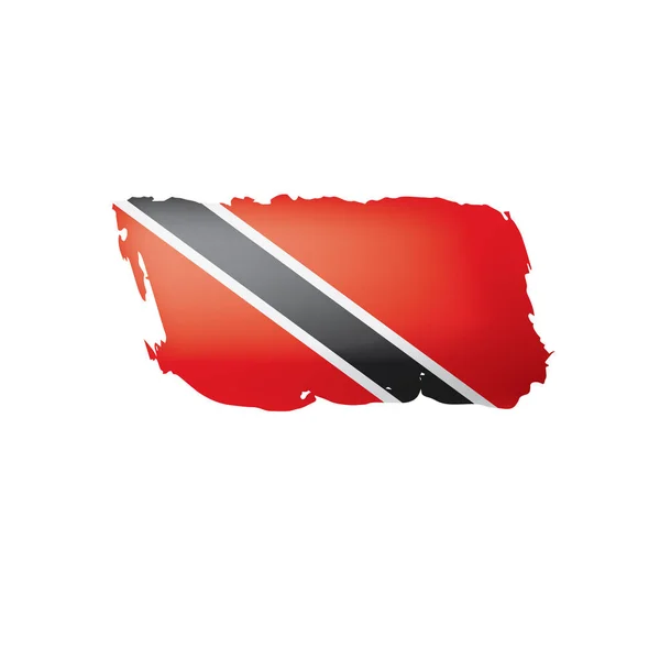 Trinidad und Tobago Flagge, Vektorabbildung auf weißem Hintergrund. — Stockvektor