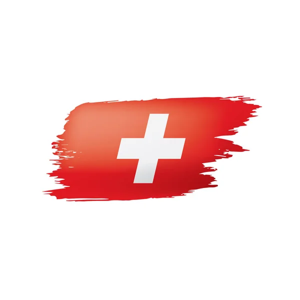 Drapeau Suisse, illustration vectorielle sur fond blanc. — Image vectorielle