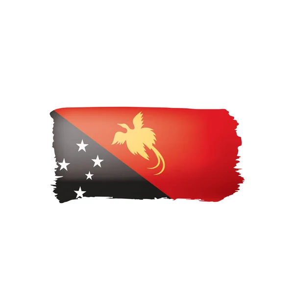 Papua Nová Guinea vlajka, vektorové ilustrace na bílém pozadí. — Stockový vektor