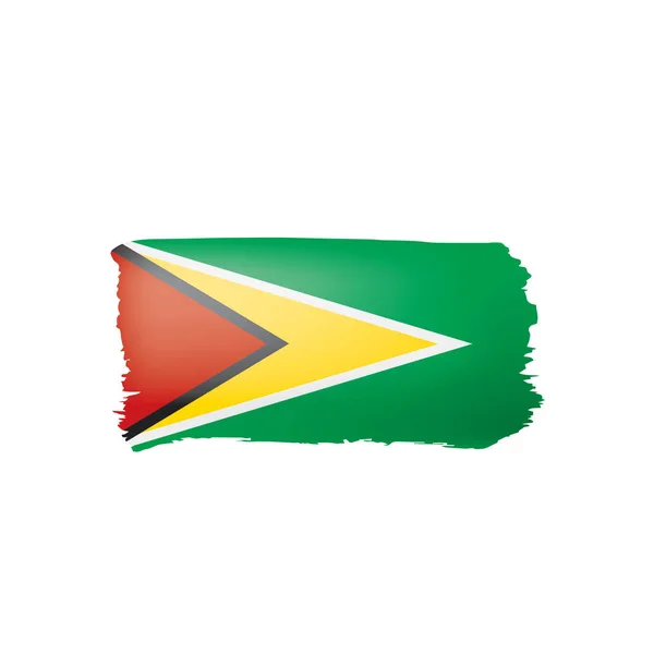 Guyana zászló, vektor illusztráció fehér alapon. — Stock Vector