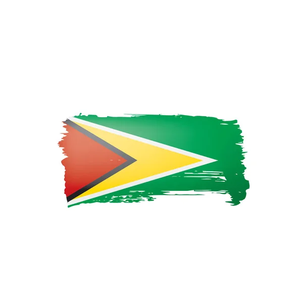 Bandeira da Guiana, ilustração vetorial sobre um fundo branco . —  Vetores de Stock