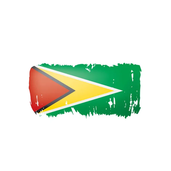 Guyana zászló, vektor illusztráció fehér alapon. — Stock Vector