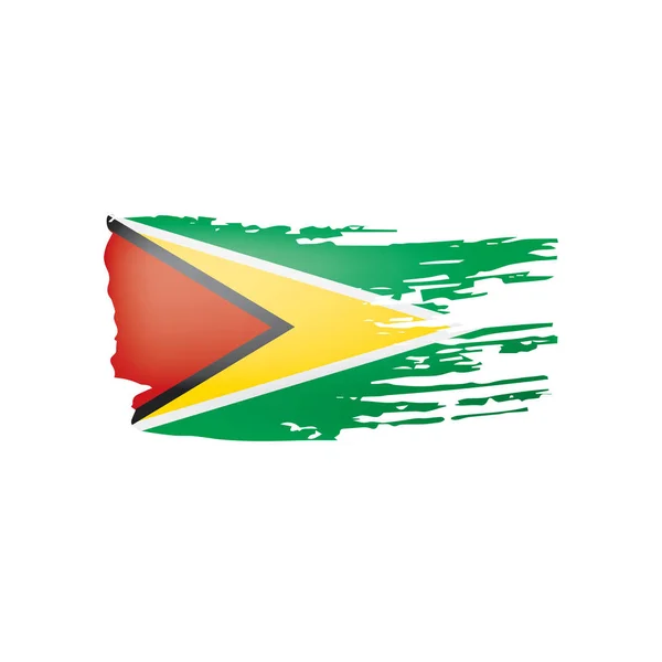 Guyana Vlag Vector Illustratie Een Witte Achtergrond — Stockvector