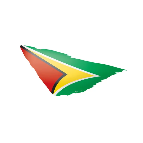 Bandera de Guyana, ilustración vectorial sobre fondo blanco. — Vector de stock