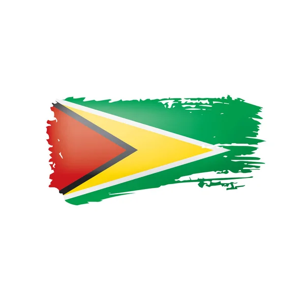 Bandeira da Guiana, ilustração vetorial sobre um fundo branco . —  Vetores de Stock