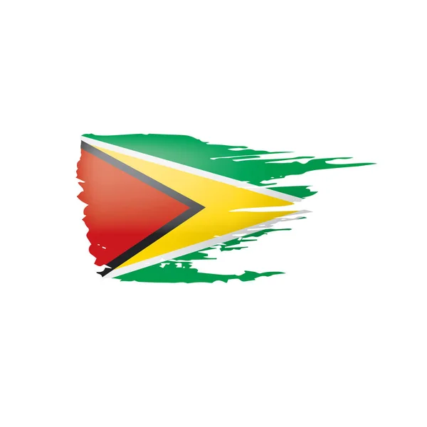 Guyana vlag, vector illustratie op een witte achtergrond. — Stockvector