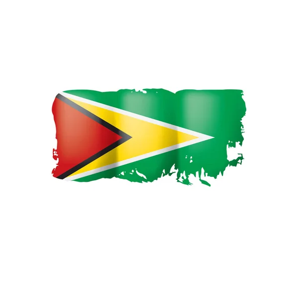 Guyana flagga, vektor illustration på en vit bakgrund. — Stock vektor