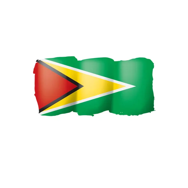 Guyana flagga, vektor illustration på en vit bakgrund. — Stock vektor