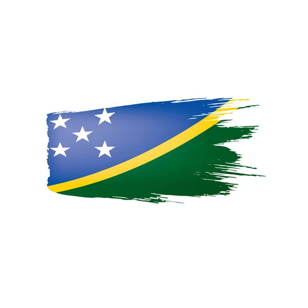 ソロモン諸島の旗白い背景のベクトル図. — ストックベクタ