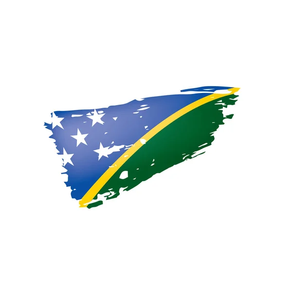 Flagge der Salomonen, Vektorabbildung auf weißem Hintergrund. — Stockvektor