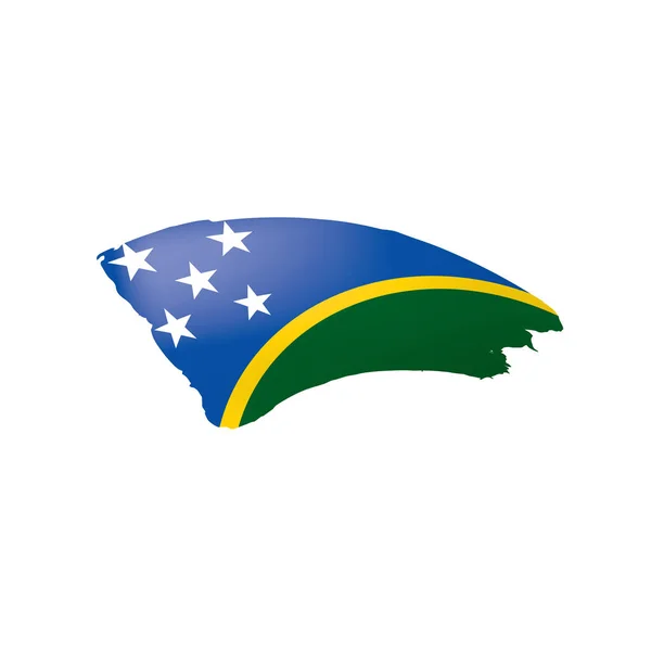 Flaga Wysp Salomona, ilustracja wektora na białym tle. — Wektor stockowy