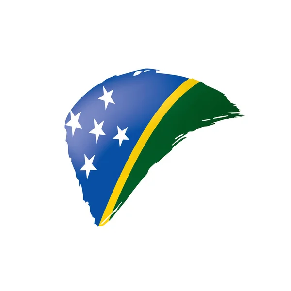 Solomon Islands vlag, vector illustratie op een witte achtergrond. — Stockvector