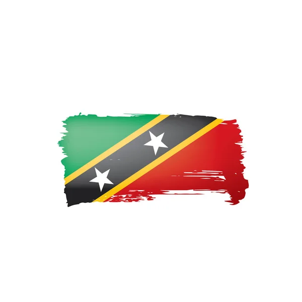 Saint Kitts och Nevis flagga, vektor illustration på en vit bakgrund. — Stock vektor