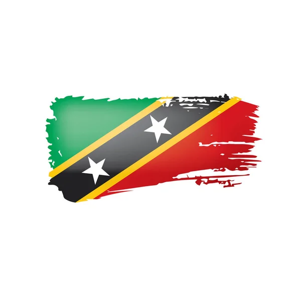 Bandeira de São Cristóvão e Nevis, ilustração vetorial sobre fundo branco . —  Vetores de Stock