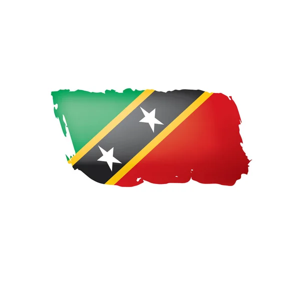 Bandeira de São Cristóvão e Nevis, ilustração vetorial sobre fundo branco . —  Vetores de Stock