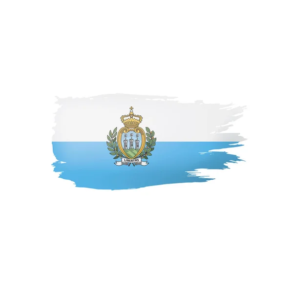 San Marino Flagge, Vektorabbildung auf weißem Hintergrund. — Stockvektor