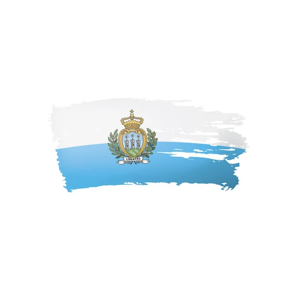 Σαν Μαρίνο σημαία, εικονογράφηση διάνυσμα σε λευκό φόντο. — Διανυσματικό Αρχείο