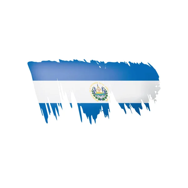 Salvador flagga, vektor illustration på en vit bakgrund. — Stock vektor