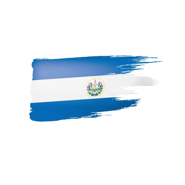 Bandiera Salvador, illustrazione vettoriale su sfondo bianco. — Vettoriale Stock