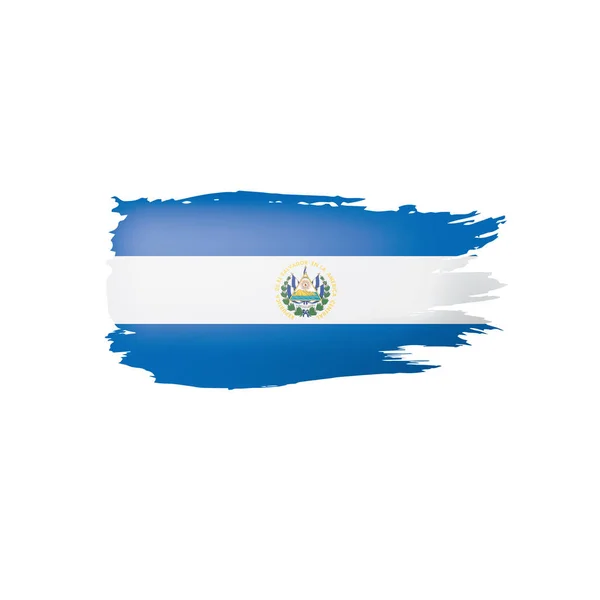 Salvador flagga, vektor illustration på en vit bakgrund. — Stock vektor