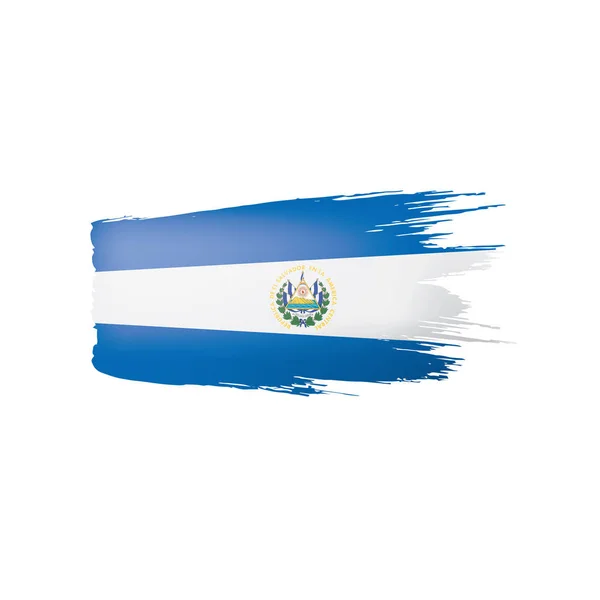 Σημαία Σαλβαδόρ, διανυσματική απεικόνιση σε λευκό φόντο. — Διανυσματικό Αρχείο