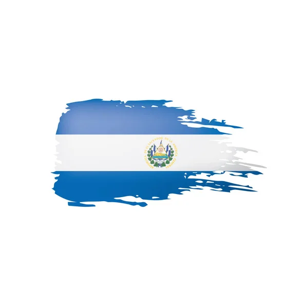 Bandiera Salvador, illustrazione vettoriale su sfondo bianco. — Vettoriale Stock